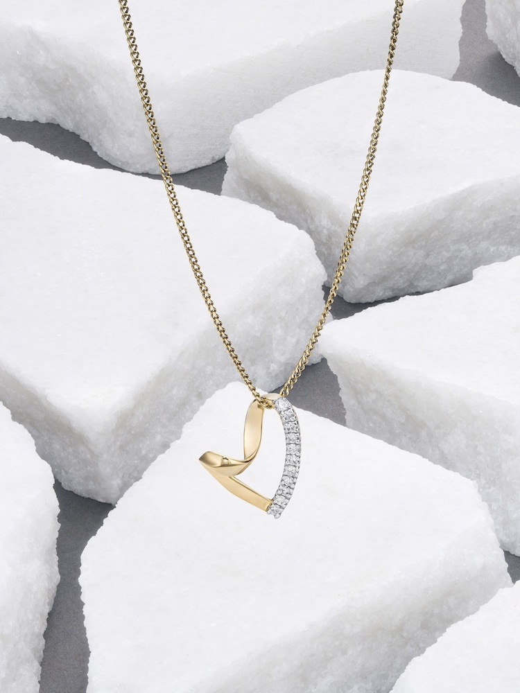 The Diamond Store White Lab Diamond Heart 0.10ct H/SI Pendant - Image 2 of 5