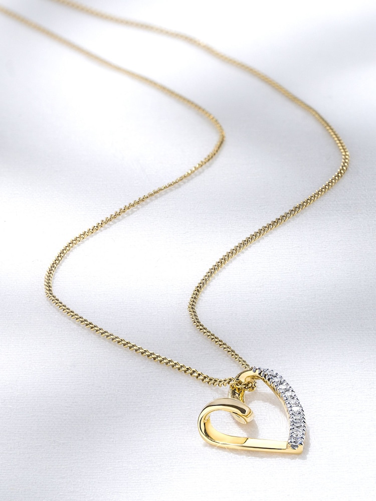 The Diamond Store White Lab Diamond Heart 0.10ct H/SI Pendant - Image 5 of 5