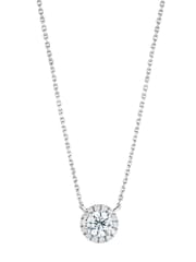 The Diamond Store White 0.70ct Lab Diamond Halo Necklace - Image 2 of 6
