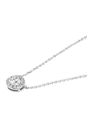 The Diamond Store White 0.70ct Lab Diamond Halo Necklace - Image 3 of 6