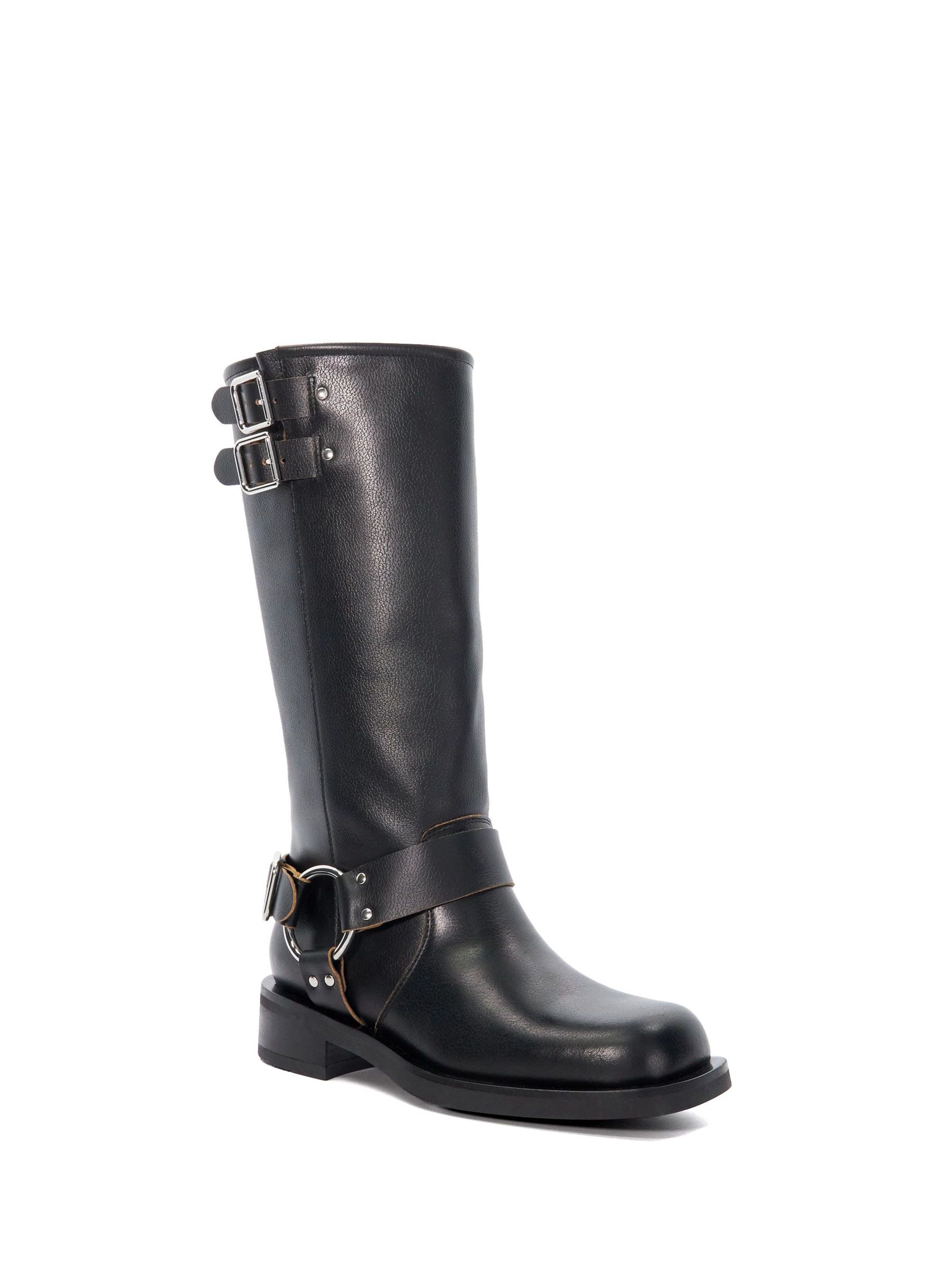 Buy Dune London Black Totoe High Leg Square Toe Biker Boots from Next Ireland