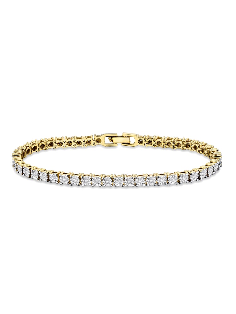 The Diamond Store White 18K Vermeil Diamond Set 0.57ct Tennis Bracelet - Image 1 of 7