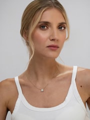The Diamond Store Gold 1ct Lab Diamond 9k Halo Necklace - Image 6 of 6