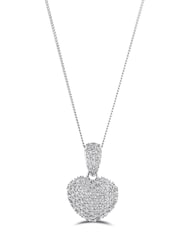 The Diamond Store White 1ct H/SI Lab Diamond Heart Pendant Necklace - Image 3 of 6