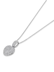 The Diamond Store White 1ct H/SI Lab Diamond Heart Pendant Necklace - Image 4 of 6