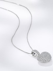 The Diamond Store White 1ct H/SI Lab Diamond Heart Pendant Necklace - Image 5 of 6