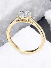 The Diamond Store White 0.25ct Lab Diamond Cluster Solitaire Ring - Image 5 of 7