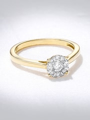 The Diamond Store White 0.25ct Lab Diamond Cluster Solitaire Ring - Image 6 of 7