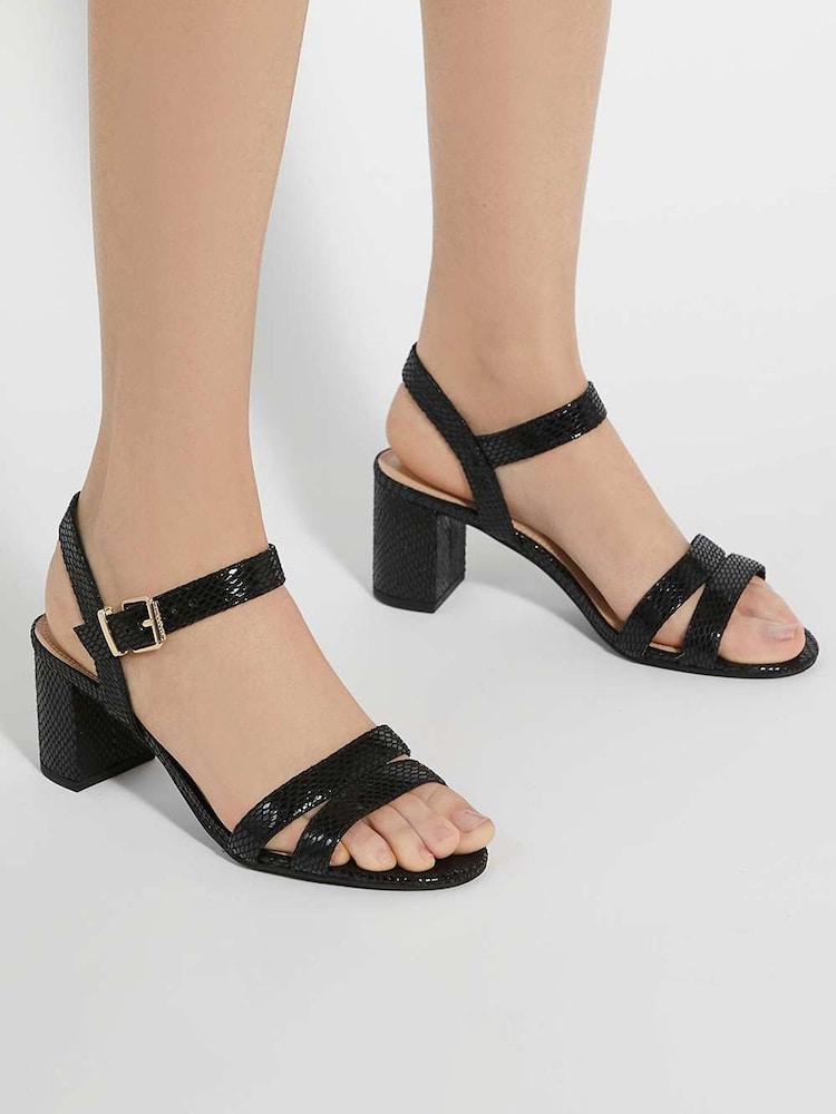 Dune London Black Standard Fit Merisa Block Heel Sandals - Image 1 of 6
