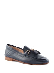Dune London Blue Flexible Sole Graysons Tassel Leather Loafers - Image 3 of 5