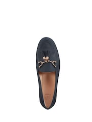 Dune London Blue Flexible Sole Graysons Tassel Leather Loafers - Image 4 of 5