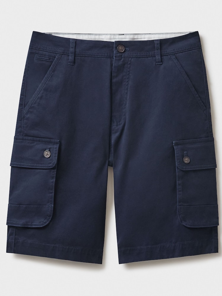 Crew Clothing Blue Cargo Shorts - Image 8 of 8