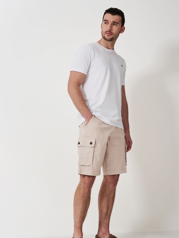 Crew Clothing Natural Cargo Shorts - Image 2 of 5