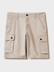Crew Clothing Natural Cargo Shorts - Image 5 of 5