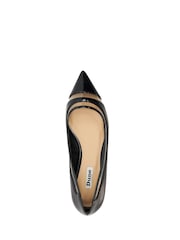 Dune London Black Vinyl Panel Hepburn Pointy Ballerina Flats - Image 5 of 6