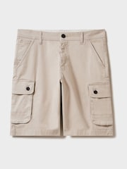 Crew Clothing Natural Cargo Shorts - Image 4 of 5