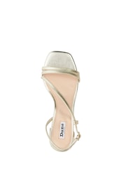 Dune London Gold Maryanna Low Block Heel Sandals - Image 6 of 7