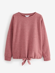 Pink Waffle Tie Crew Neck Jumper - Image 1 of 1