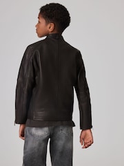 smALLSAINTS Black Boys Cora 100% Genuine Leather Jacket - Image 2 of 8