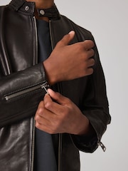 smALLSAINTS Black Boys Cora 100% Genuine Leather Jacket - Image 4 of 8
