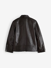 smALLSAINTS Black Boys Cora 100% Genuine Leather Jacket - Image 6 of 8