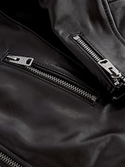 smALLSAINTS Black Boys Cora 100% Genuine Leather Jacket - Image 8 of 8