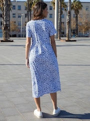 Синий - Threadbare 100% Хлопковый платок средних размеров платья - Image 2 of 5