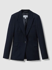 Reiss Navy Gabi Tailored Single Breasted Suit Blazer - Image 2 of 5