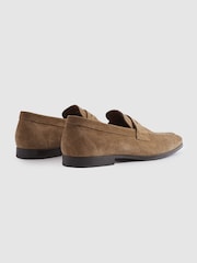 Reiss Stone Bray Suede Suede Slip On Loafers - Image 4 of 5