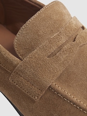 Reiss Stone Bray Suede Suede Slip On Loafers - Image 5 of 5