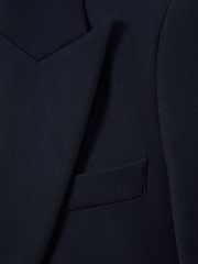 Reiss Navy Gabi Petite Tailored Single Breasted Suit Blazer - Image 6 of 6