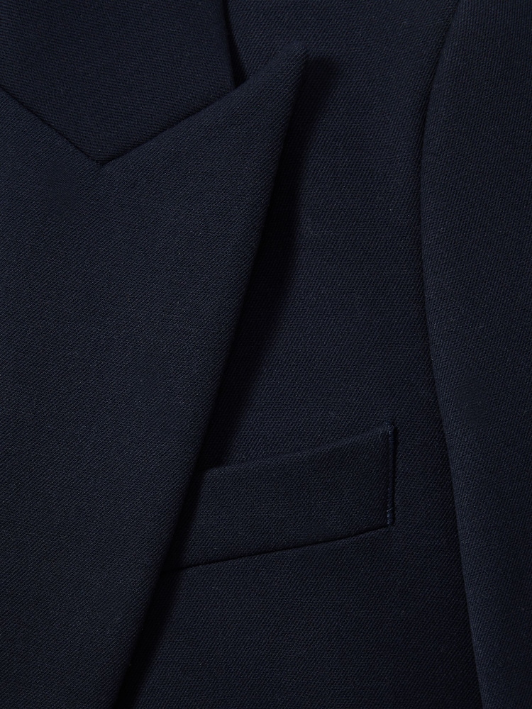 Reiss Navy Gabi Petite Tailored Single Breasted Suit Blazer - Image 6 of 6