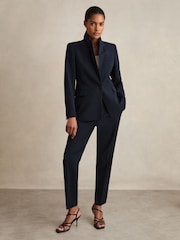 Reiss Navy Gabi Petite Slim Fit Suit Trousers - Image 1 of 7