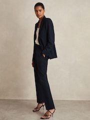 Reiss Navy Gabi Petite Slim Fit Suit Trousers - Image 3 of 7