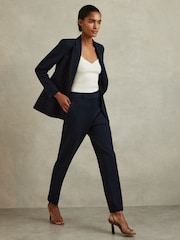 Reiss Navy Gabi Petite Slim Fit Suit Trousers - Image 4 of 7