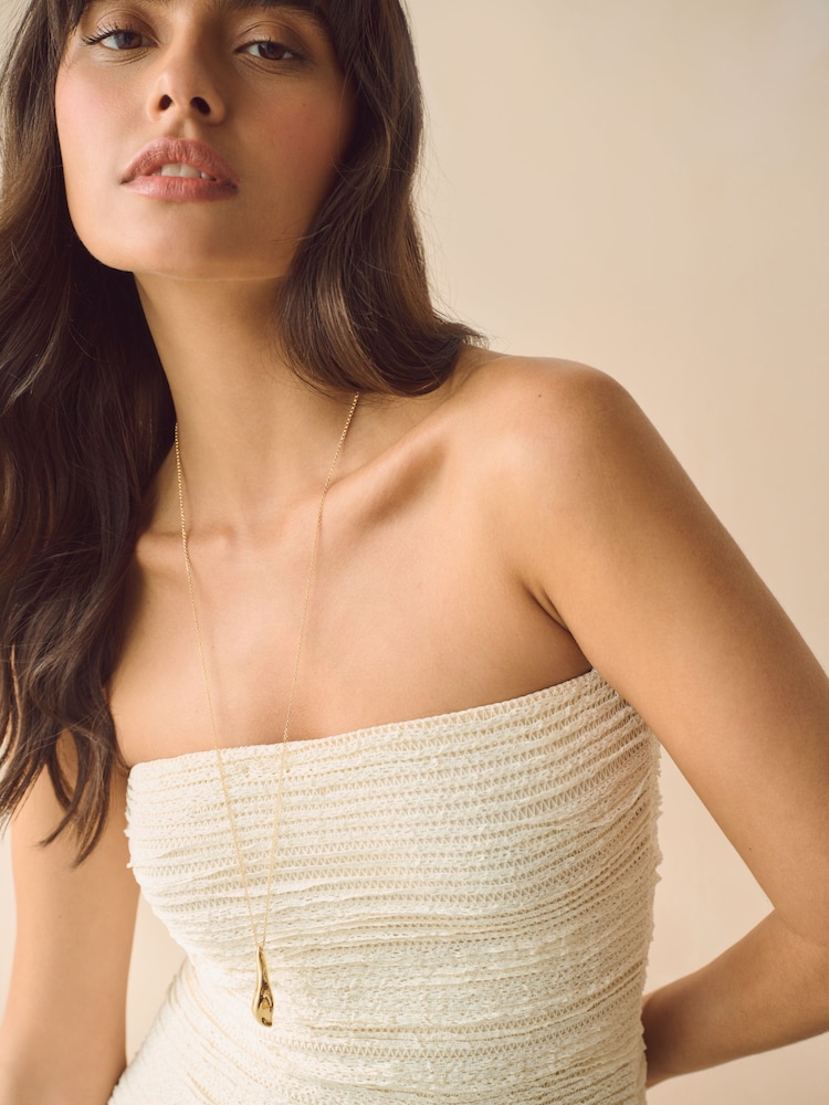 Gold Tone Teardrop Necklace - Image 1 of 3