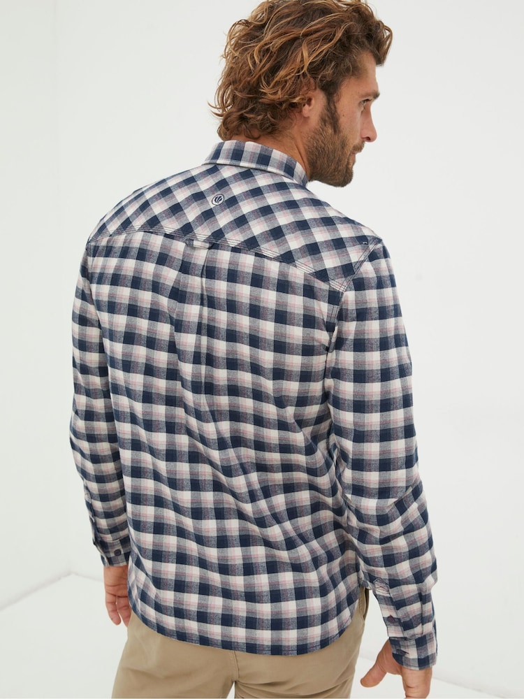 FatFace Blue Benton Check Shirt - Image 2 of 4