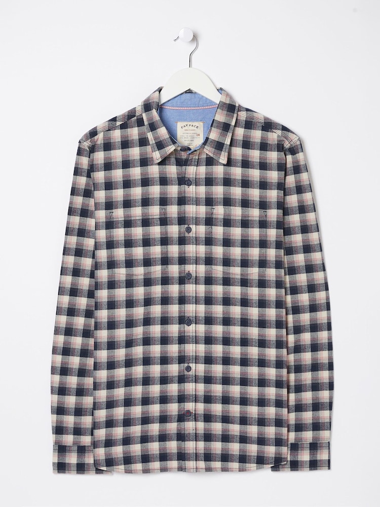 FatFace Blue Benton Check Shirt - Image 4 of 4