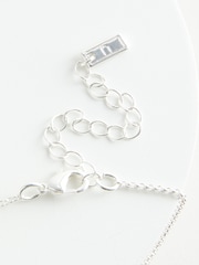 Silver Tone Open Teardrop Necklace - Image 4 of 4