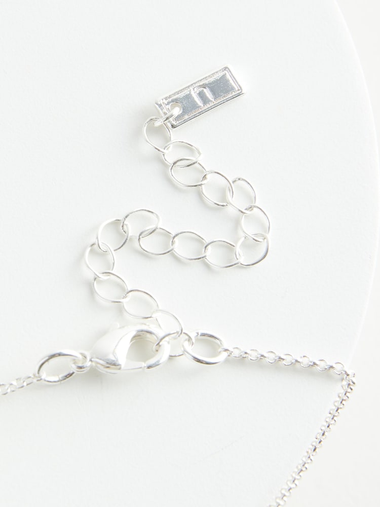 Silver Tone Open Teardrop Necklace - Image 4 of 4