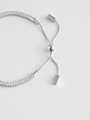 Silver Tone Baguette Stone Pully Bracelet - Image 5 of 6