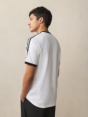 adidas White Adicolor Classics 3-Stripes 100% Cotton T-Shirt - Image 2 of 6