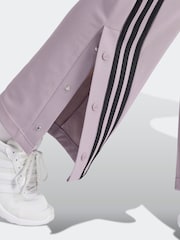 adidas Light Pink Iconic 3 Stripe Button Joggers - Image 5 of 6