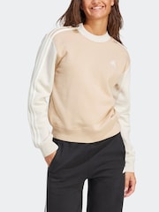 adidas 3 Stripe Colourblock Half Neck Fleece Sweatshirt - Bild 2 von 7