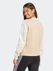 adidas 3 Stripe Colourblock Half Neck Fleece Sweatshirt - Bild 3 von 7