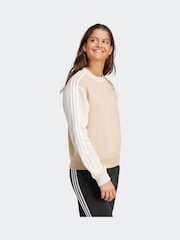 adidas 3 Stripe Colourblock Half Neck Fleece Sweatshirt - Bild 4 von 7