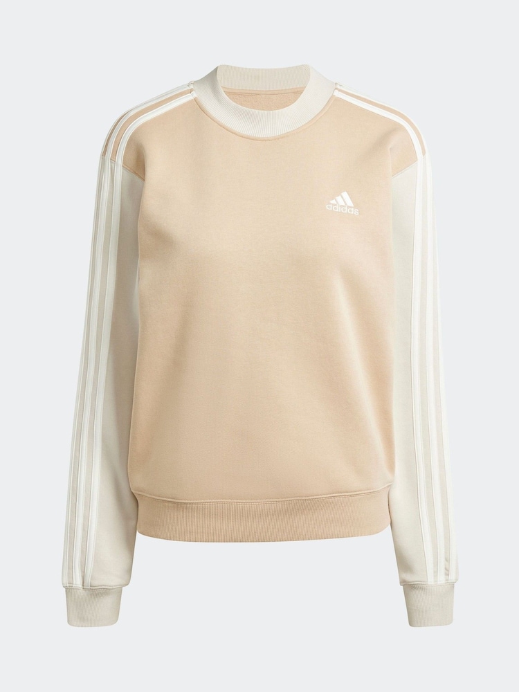 adidas 3 Stripe Colourblock Half Neck Fleece Sweatshirt - Bild 7 von 7