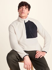 Tog 24 Cream Barker Midweight Microfleece Half Zip Pullover Fleece - Image 5 of 8