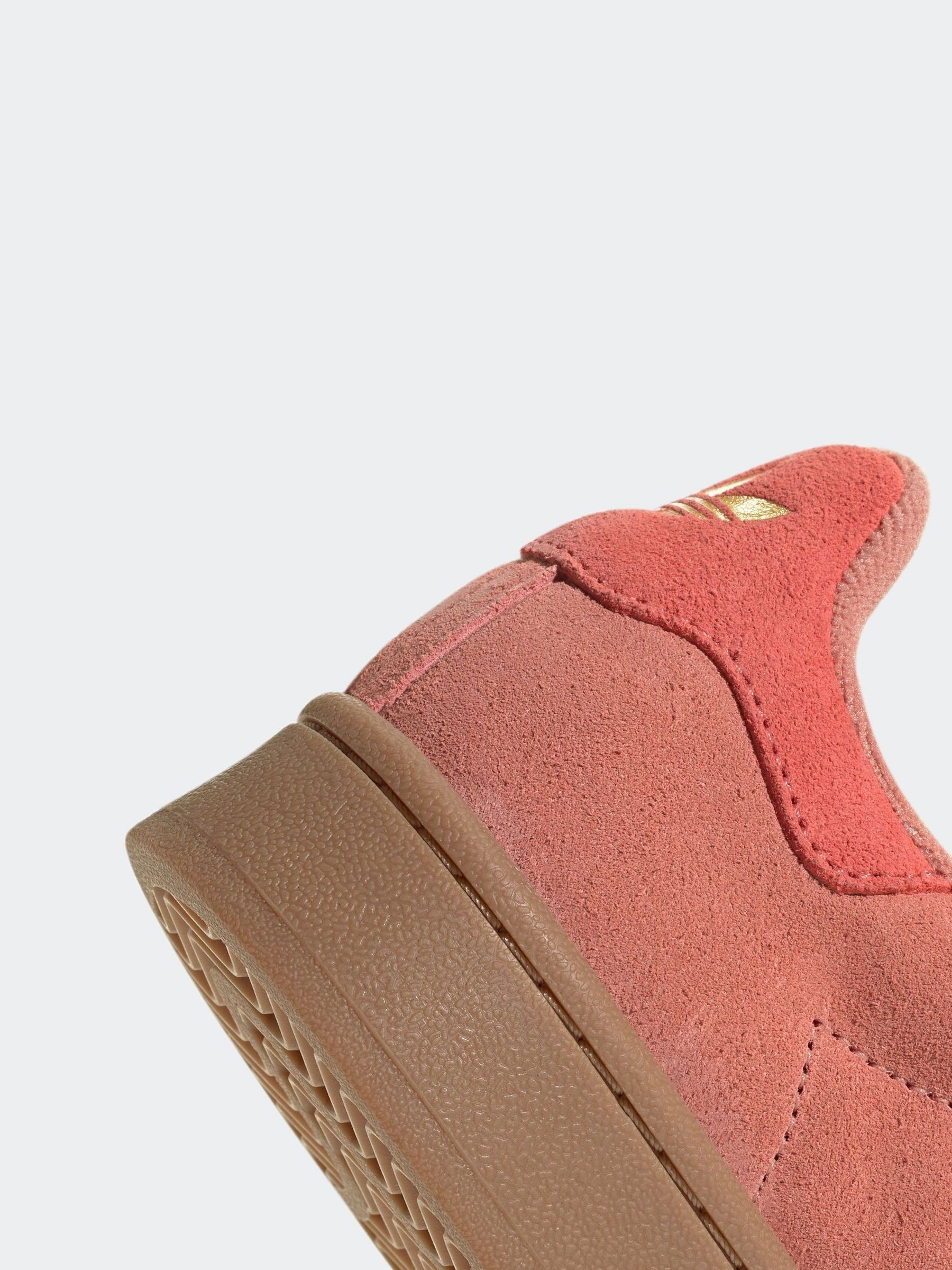 Pink suede adidas trainers sale