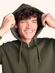Zeleno - Tog 24 Ramsey Supersoft Sherpa Lined Zip Hoodie - Slika 5 od 6